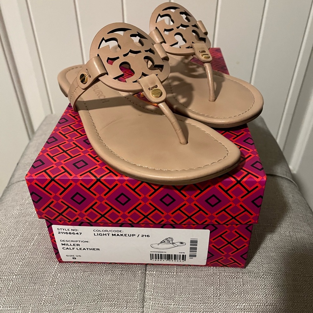 Tory Burch Miller Thong Sandals, size 8